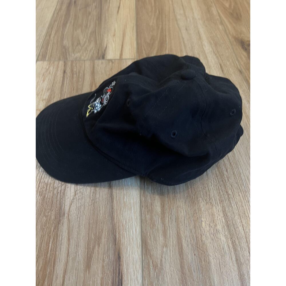 Disney Mickey Mouse Hat Cap Strap Back Black Embroidered Mens Dad‎ Hat Cartoon - Picture 2 of 4